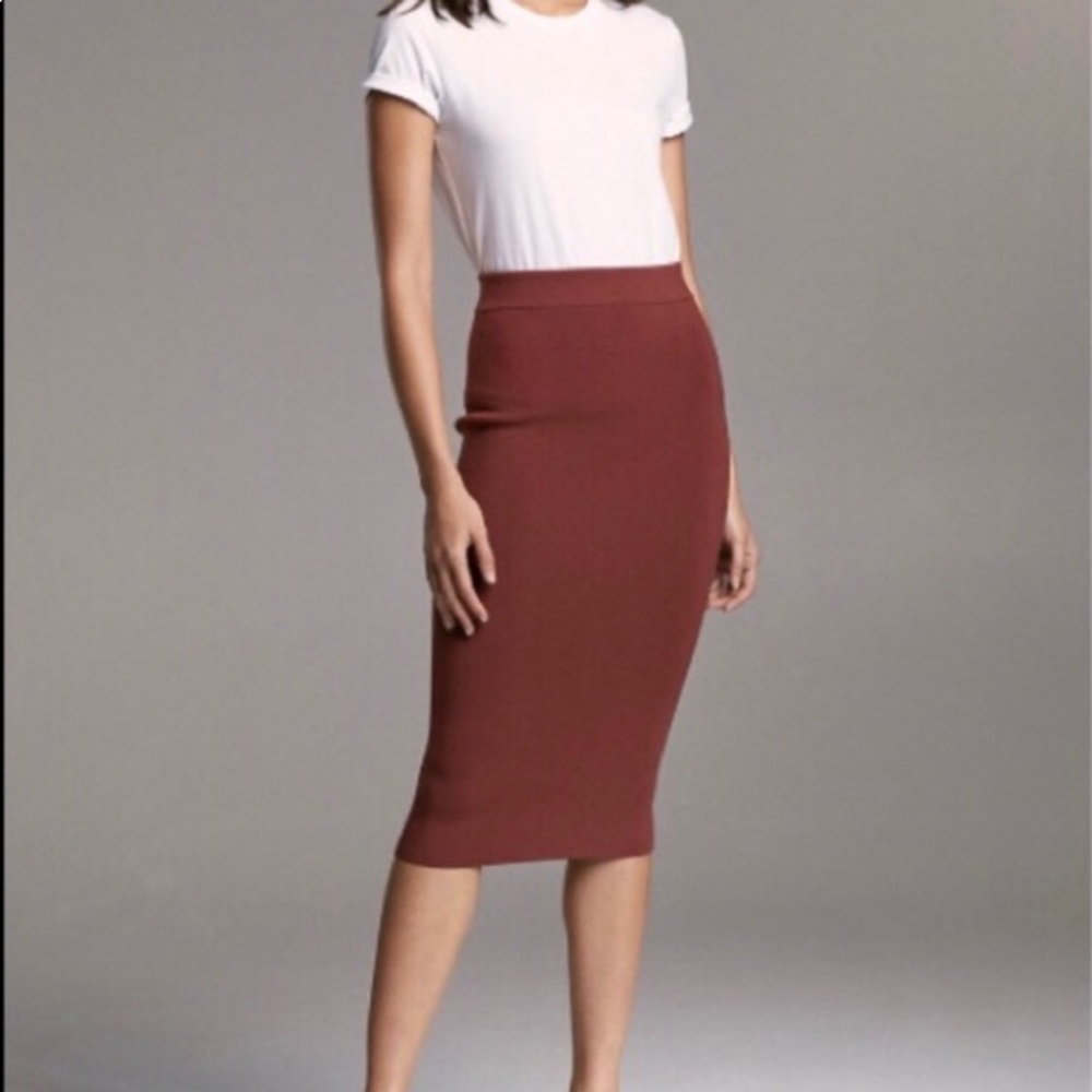 NWT Babaton sculpt knit tube skirt size xxs in Black